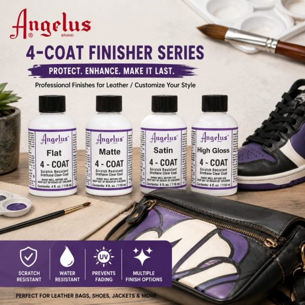 „ANGELUS 4-COAT“ uretaninis bespalvis lakas, 3x matinis (29,5 ml) - Paveikslėlis 2